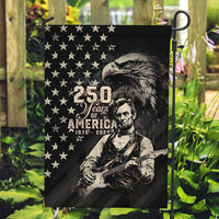 America 250th Anniversary Garden Flag Abraham Lincoln Playing Guitar 4th July