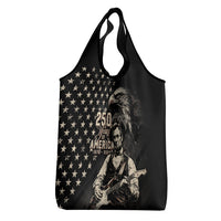 America 250th Anniversary Grocery Bag Abraham Lincoln Playing Guitar 4th July