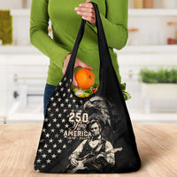 America 250th Anniversary Grocery Bag Abraham Lincoln Playing Guitar 4th July
