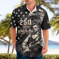 Personalized America 250th Anniversary Hawaiian Shirt Abraham Lincoln Playing Guitar 4th July