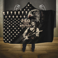 America 250th Anniversary Hooded Blanket Abraham Lincoln Playing Guitar 4th July