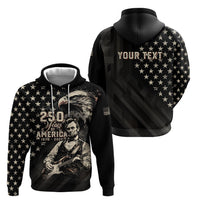 Personalized America 250th Anniversary Hoodie Abraham Lincoln Playing Guitar 4th July