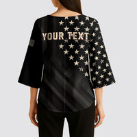 Personalized America 250th Anniversary Kimono Sleeve Blouse Abraham Lincoln Playing Guitar 4th July