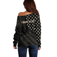 Personalized America 250th Anniversary Off Shoulder Sweater Abraham Lincoln Playing Guitar 4th July