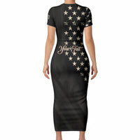 Personalized America 250th Anniversary Short Sleeve Bodycon Dress Abraham Lincoln Playing Guitar 4th July