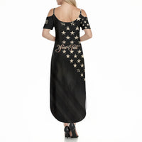 Personalized America 250th Anniversary Summer Maxi Dress Abraham Lincoln Playing Guitar 4th July