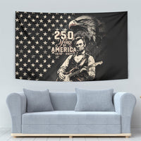 America 250th Anniversary Tapestry Abraham Lincoln Playing Guitar 4th July