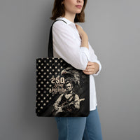 America 250th Anniversary Tote Bag Abraham Lincoln Playing Guitar 4th July