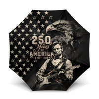 America 250th Anniversary Umbrella Abraham Lincoln Playing Guitar 4th July