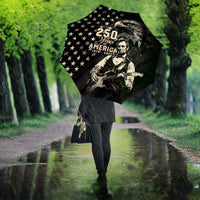 America 250th Anniversary Umbrella Abraham Lincoln Playing Guitar 4th July