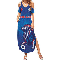 Custom England 2024 Football Summer Maxi Dress Go Champions Lionesses LT05 - Wonder Print Shop