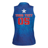 Custom England 2024 Football Women Sleeveless Polo Shirt Go Champions Lionesses LT05 - Wonder Print Shop