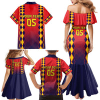 Custom Spain 2024 Football Family Matching Mermaid Dress and Hawaiian Shirt Go Champions La Roja Simple Style LT05 - Wonder Print Shop