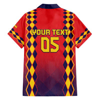 Custom Spain 2024 Football Family Matching Off Shoulder Maxi Dress and Hawaiian Shirt Go Champions La Roja Simple Style LT05 - Wonder Print Shop