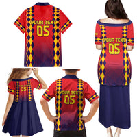 Custom Spain 2024 Football Family Matching Puletasi and Hawaiian Shirt Go Champions La Roja Simple Style LT05 - Wonder Print Shop