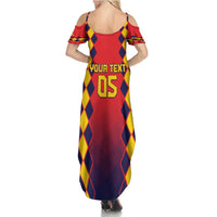 Custom Spain 2024 Football Family Matching Summer Maxi Dress and Hawaiian Shirt Go Champions La Roja Simple Style LT05 - Wonder Print Shop