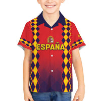 Custom Spain 2024 Football Kid Hawaiian Shirt Go Champions La Roja Simple Style LT05 - Wonder Print Shop