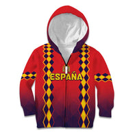 Custom Spain 2024 Football Kid Hoodie Go Champions La Roja Simple Style LT05 - Wonder Print Shop