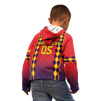 Custom Spain 2024 Football Kid Hoodie Go Champions La Roja Simple Style LT05 - Wonder Print Shop