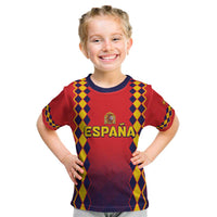 Custom Spain 2024 Football Kid T Shirt Go Champions La Roja Simple Style LT05 - Wonder Print Shop