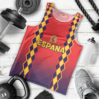 Custom Spain 2024 Football Men Tank Top Go Champions La Roja Simple Style LT05 - Wonder Print Shop