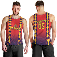 Custom Spain 2024 Football Men Tank Top Go Champions La Roja Simple Style LT05 - Wonder Print Shop