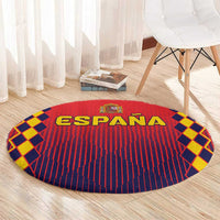 Spain 2024 Football Round Carpet Go Champions La Roja Simple Style