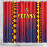 Spain 2024 Football Shower Curtain Go Champions La Roja Simple Style