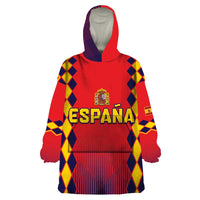 Custom Spain 2024 Football Wearable Blanket Hoodie Go Champions La Roja Simple Style LT05 - Wonder Print Shop