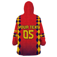 Custom Spain 2024 Football Wearable Blanket Hoodie Go Champions La Roja Simple Style LT05 - Wonder Print Shop