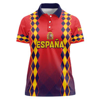 Custom Spain 2024 Football Women Polo Shirt Go Champions La Roja Simple Style LT05 - Wonder Print Shop