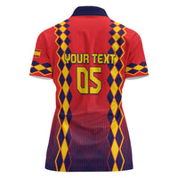 Custom Spain 2024 Football Women Polo Shirt Go Champions La Roja Simple Style LT05 - Wonder Print Shop