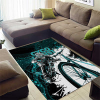 Cycologist Cycling Area Rug Grunge Style - Wonder Print Shop