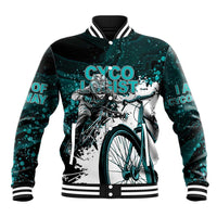 Cycologist Cycling Baseball Jacket Grunge Style - Wonder Print Shop