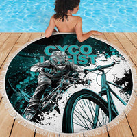 Cycologist Cycling Beach Blanket Grunge Style - Wonder Print Shop