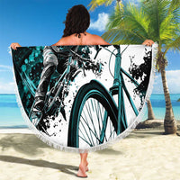 Cycologist Cycling Beach Blanket Grunge Style - Wonder Print Shop