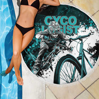 Cycologist Cycling Beach Blanket Grunge Style - Wonder Print Shop