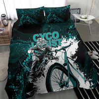 Cycologist Cycling Bedding Set Grunge Style - Wonder Print Shop