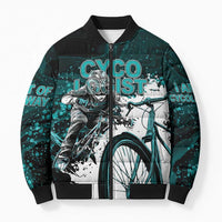 Cycologist Cycling Bomber Puffer Jacket Grunge Style - Wonder Print Shop