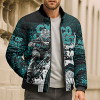 Cycologist Cycling Bomber Puffer Jacket Grunge Style - Wonder Print Shop