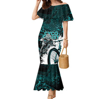 Cycologist Cycling Family Matching Mermaid Dress and Hawaiian Shirt Grunge Style - Wonder Print Shop