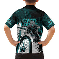 Cycologist Cycling Family Matching Short Sleeve Bodycon Dress and Hawaiian Shirt Grunge Style - Wonder Print Shop