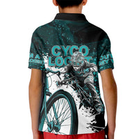 Cycologist Cycling Kid Polo Shirt Grunge Style - Wonder Print Shop