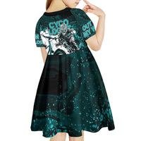 Cycologist Cycling Kid Short Sleeve Dress Grunge Style - Wonder Print Shop