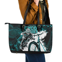 Cycologist Cycling Leather Tote Bag Grunge Style - Wonder Print Shop