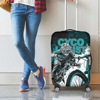 Cycologist Cycling Luggage Cover Grunge Style - Wonder Print Shop