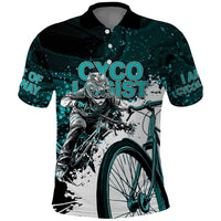 Cycologist Cycling Polo Shirt Grunge Style - Wonder Print Shop