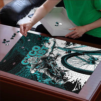 Cycologist Cycling Puzzle Grunge Style - Wonder Print Shop