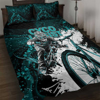 Cycologist Cycling Quilt Bed Set Grunge Style - Wonder Print Shop