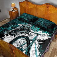 Cycologist Cycling Quilt Bed Set Grunge Style - Wonder Print Shop